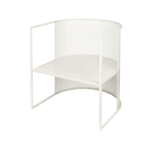 Kristina Dam Studio bauhaus lounge chair white steel lounge chair