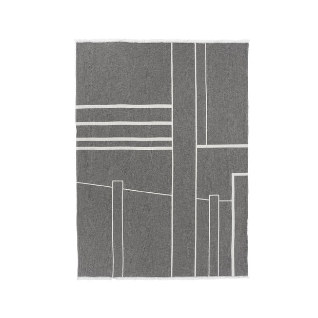 Kristina Dam Studio Architecture Throw, Grey/Off-White