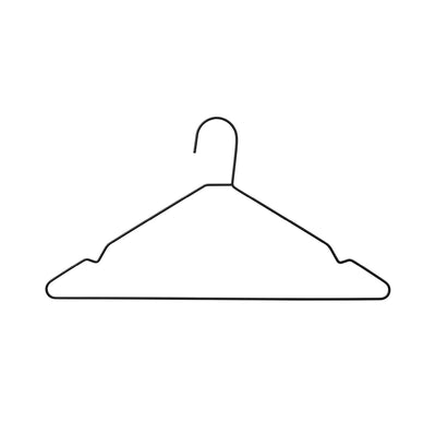 Kristina Dam Studio Hang'Em Coat Hanger, Black, 5 Pcs.