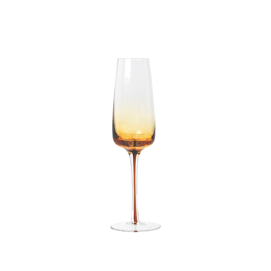 Broste Champagne Glass Amber, Set of 4