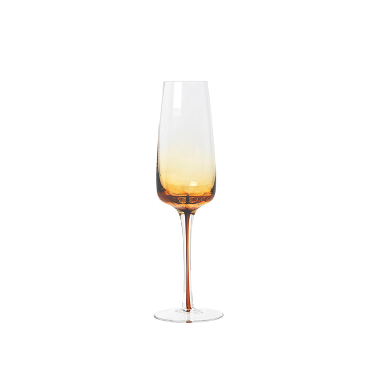 Broste Champagne Glass 'AMBER', Set of 4