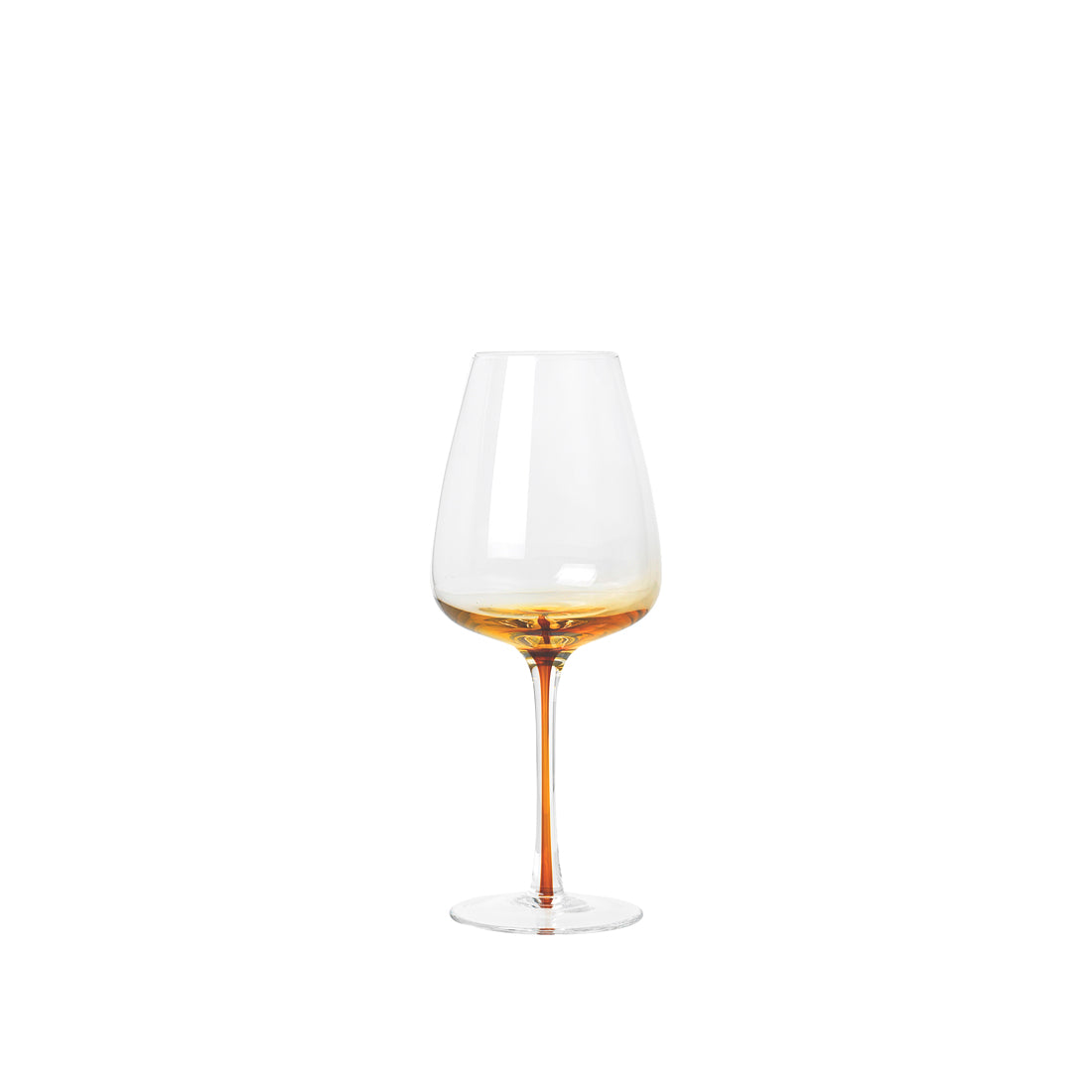 Broste White Wine Glass Amber, Set of 4