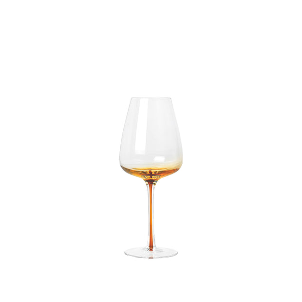 Broste White Wine Glass 'AMBER', Set of 4