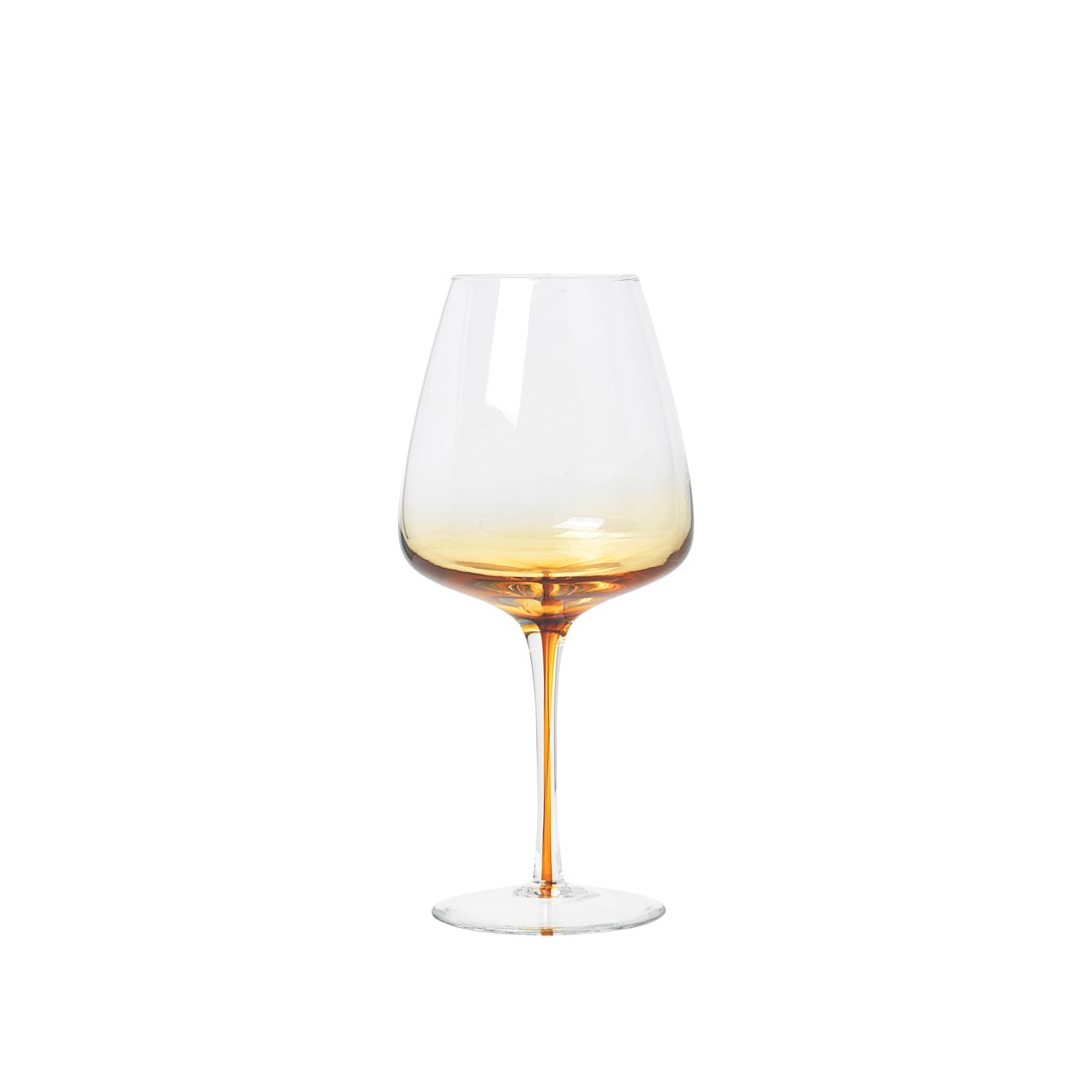 Broste Red Wine Glass Amber, Set of 4