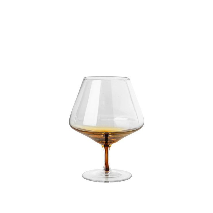 Broste Brandy Glass Amber, Set of 4