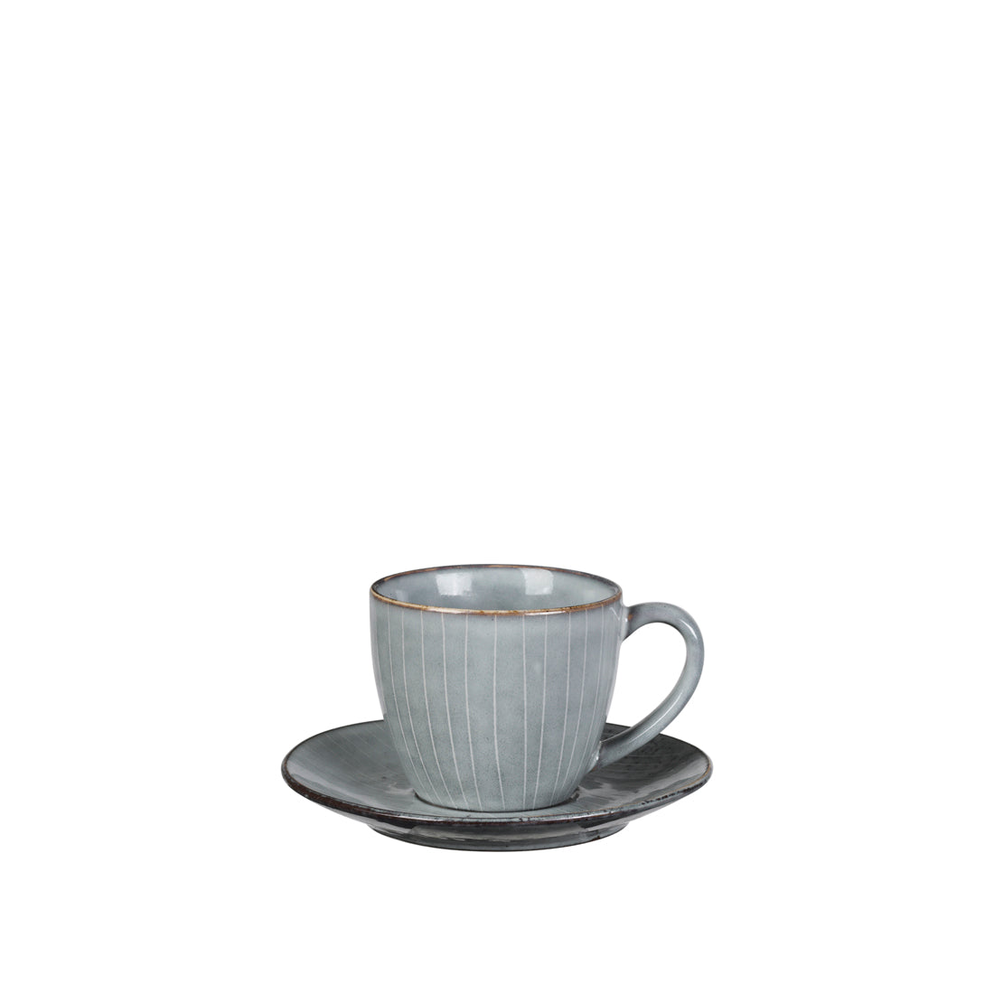 Broste Cup w/Saucer Nordic Sea