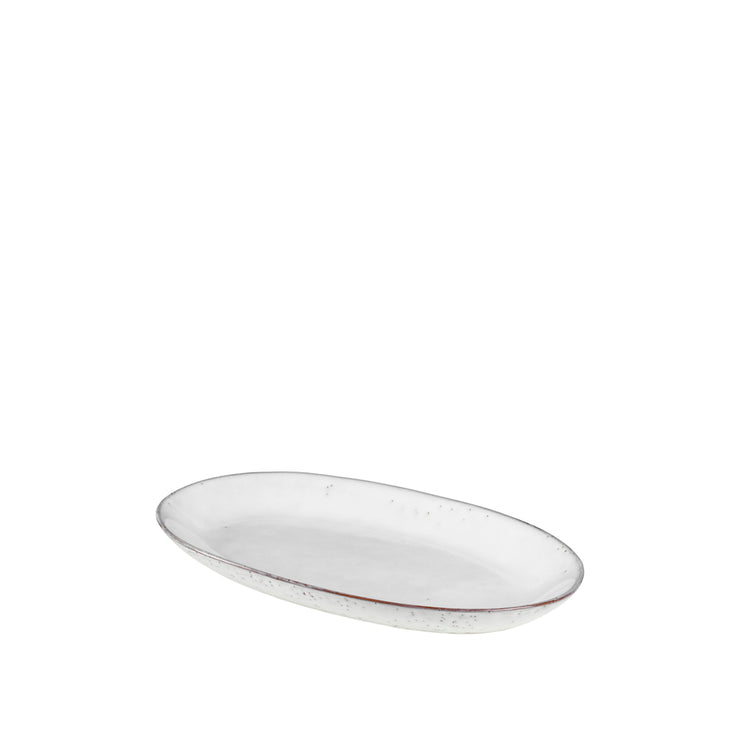 Broste Plate Oval Large 'NORDIC SAND', Set of 2