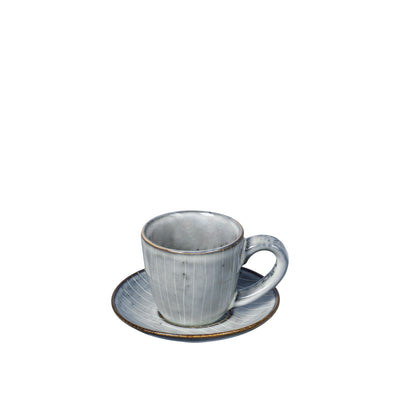 Broste Espresso Cup w/Saucer Nordic Sea, Set of 3
