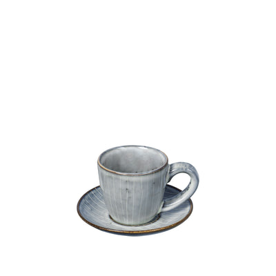 Broste Espresso Cup w/Saucer 'NORDIC SEA', Set of 3