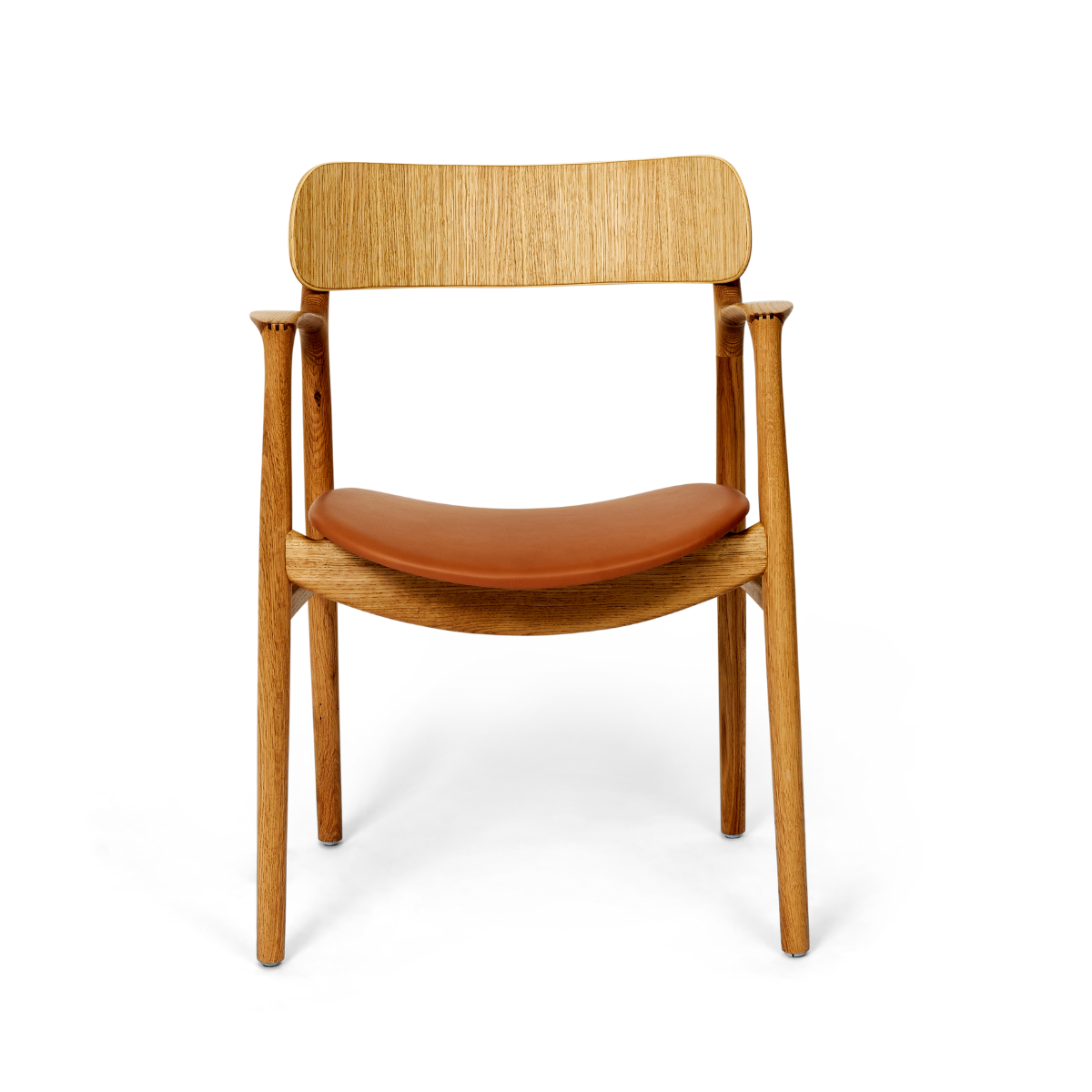 Bent Hansen Asger Chair, Oiled Oak, Cognac Zenso 2 Leather Seat