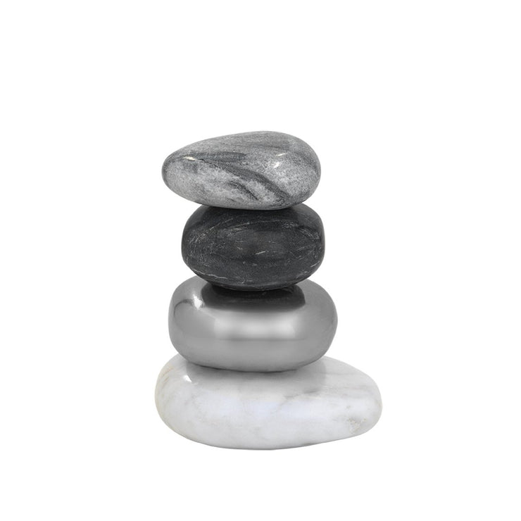 Kristina Dam Studio Rock Pile Sculpture, Grey Tones