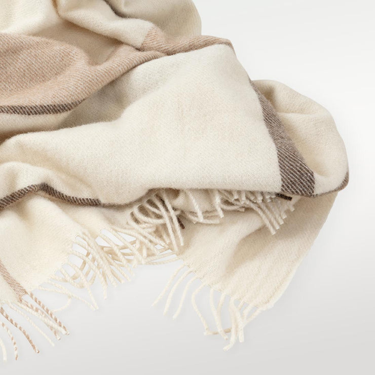 Kristina Dam Studio Gradient Throw, Natural Beige