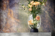 ChiCura Copenhagen Morchella Vase Black/Clear Glass, h. 27 cm Living / Containers & Vases Black / Clear