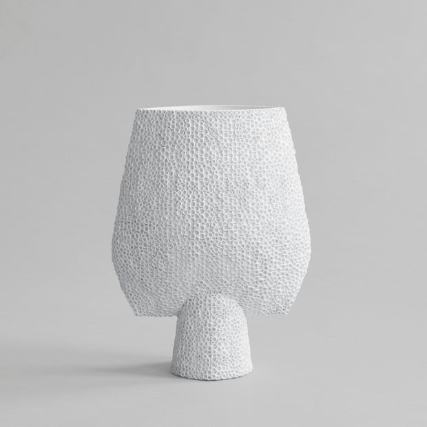 Sphere Vase Square Shisen, Big - Bone White - 101 CPH