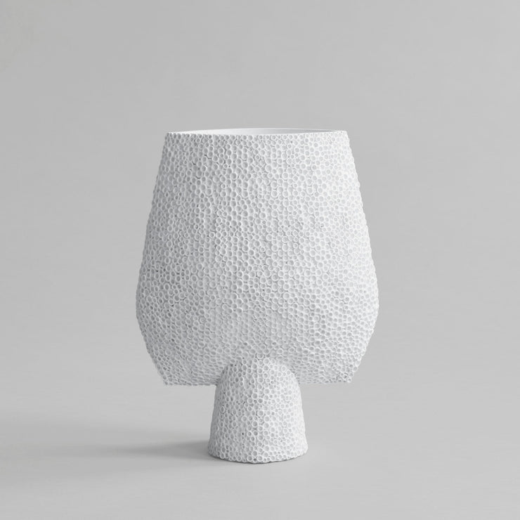 Sphere Vase Square Shisen, Big - Bone White - 101 CPH