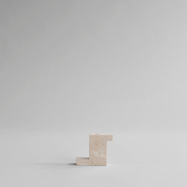 Brick Candle Holder, Tall - Limestone - 101 CPH