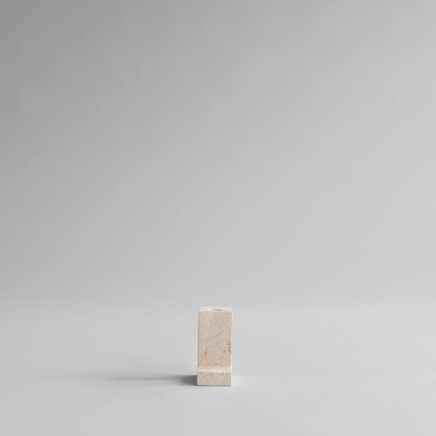 Brick Candle Holder, Tall - Limestone - 101 CPH