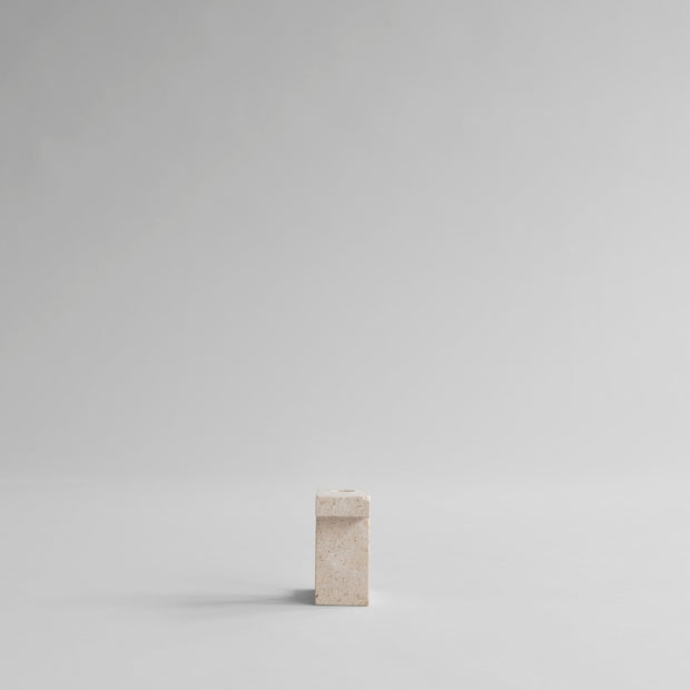 Brick Candle Holder, Tall - Limestone - 101 CPH