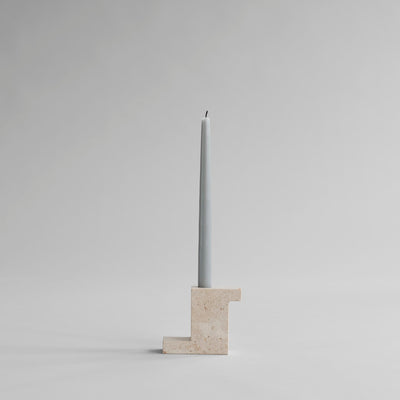 Brick Candle Holder, Tall - Limestone - 101 CPH