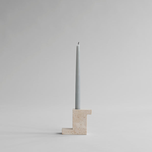 Brick Candle Holder, Tall - Limestone - 101 CPH