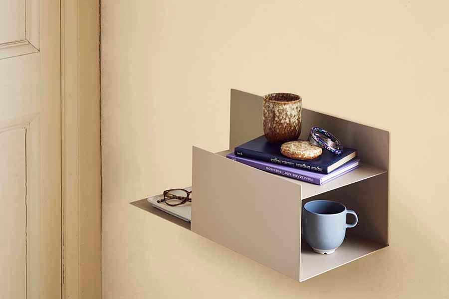 Broste Copenhagen Wall Shelf Svante, Iron Beige