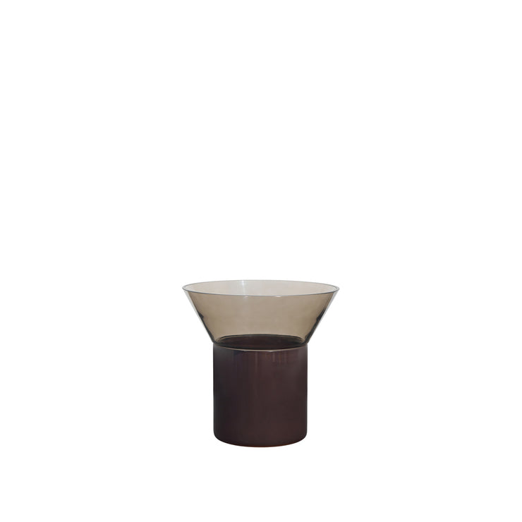 Broste Copenhagen Georg Glass Vase, Dark Brown