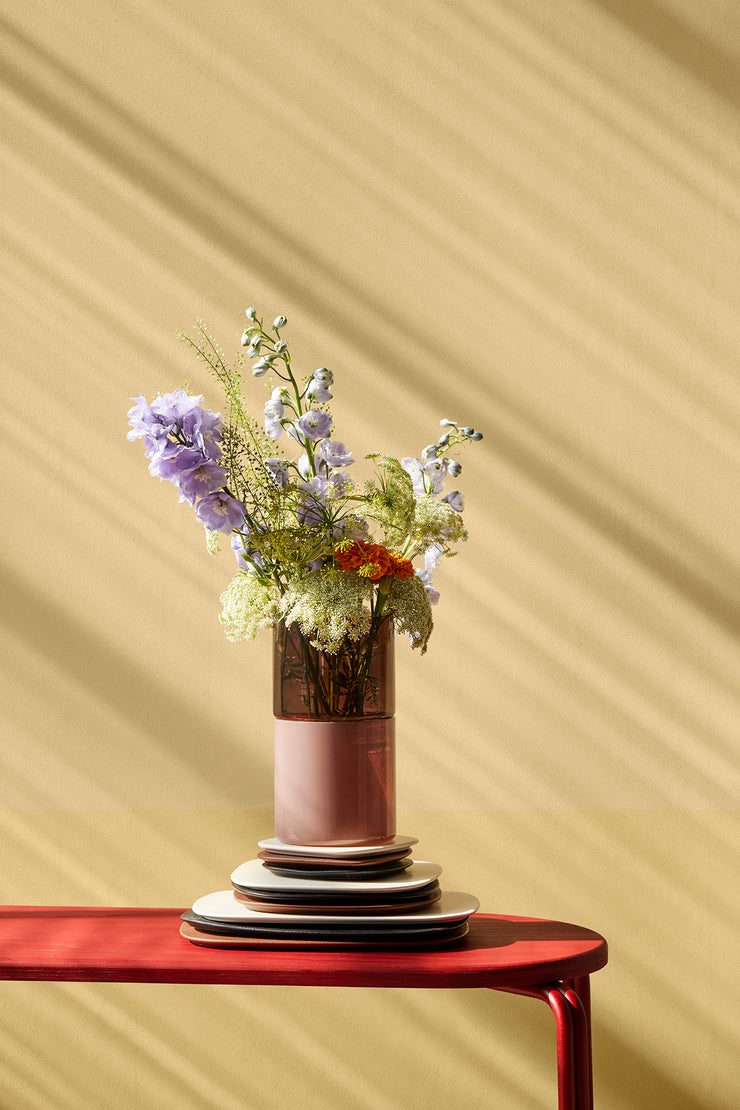 Broste Copenhagen Georg Glass Vase, Dark Rose