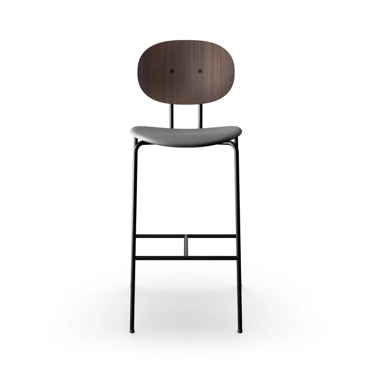 Sibast Piet Hein Bar Chair Black Edition, Leather Without Armrest