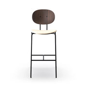 Sibast Piet Hein Bar Chair Black Edition, Leather Without Armrest