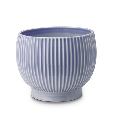 Knabstrup Flowerpot with Grooves, Lavender Blue