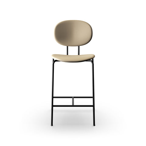 Sibast Piet Hein Bar Chair Black Edition, Leather Full Upholstered