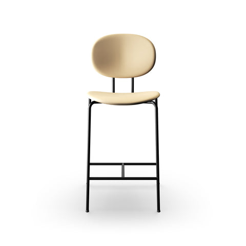 Sibast Piet Hein Bar Chair Black Edition, Leather Full Upholstered