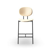 Sibast Piet Hein Bar Chair Black Edition, Leather Full Upholstered