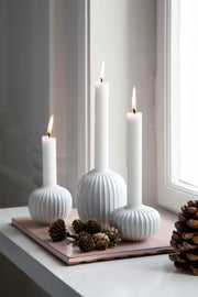Kähler-Hammershøi-Candle-Holder-White-3.2”-3 Pcs.