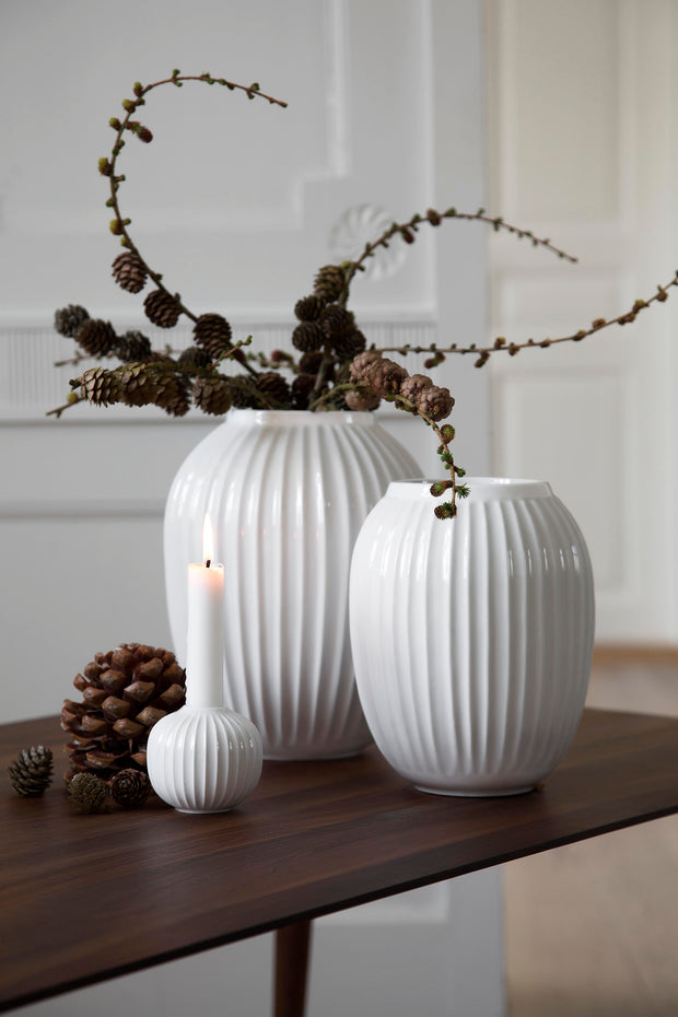Kähler-Hammershøi-Candle-Holder-White-3”-3 Pcs.