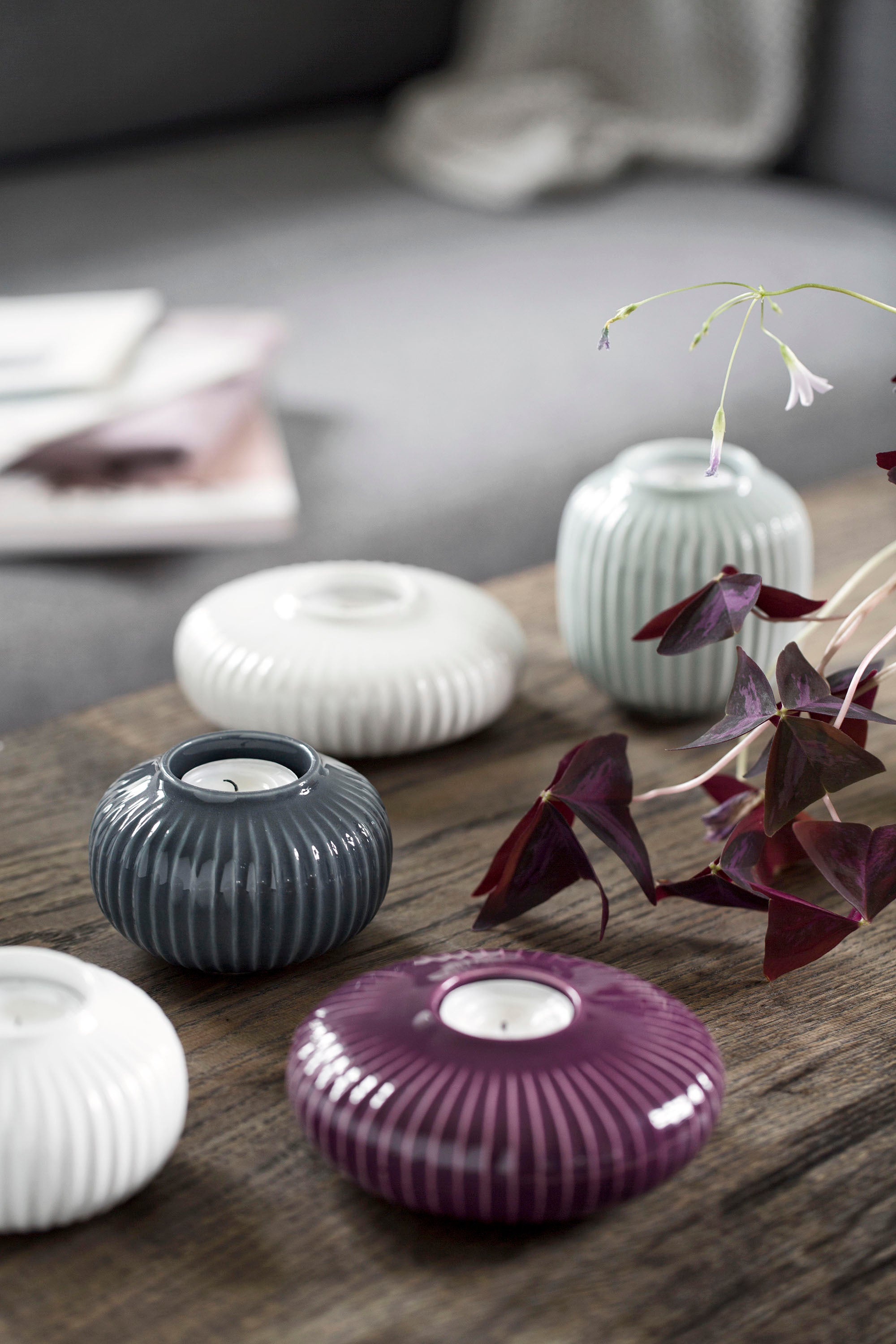 Kähler-Hammershøi-Tealight-Holder-White-5.1”-3Pcs.