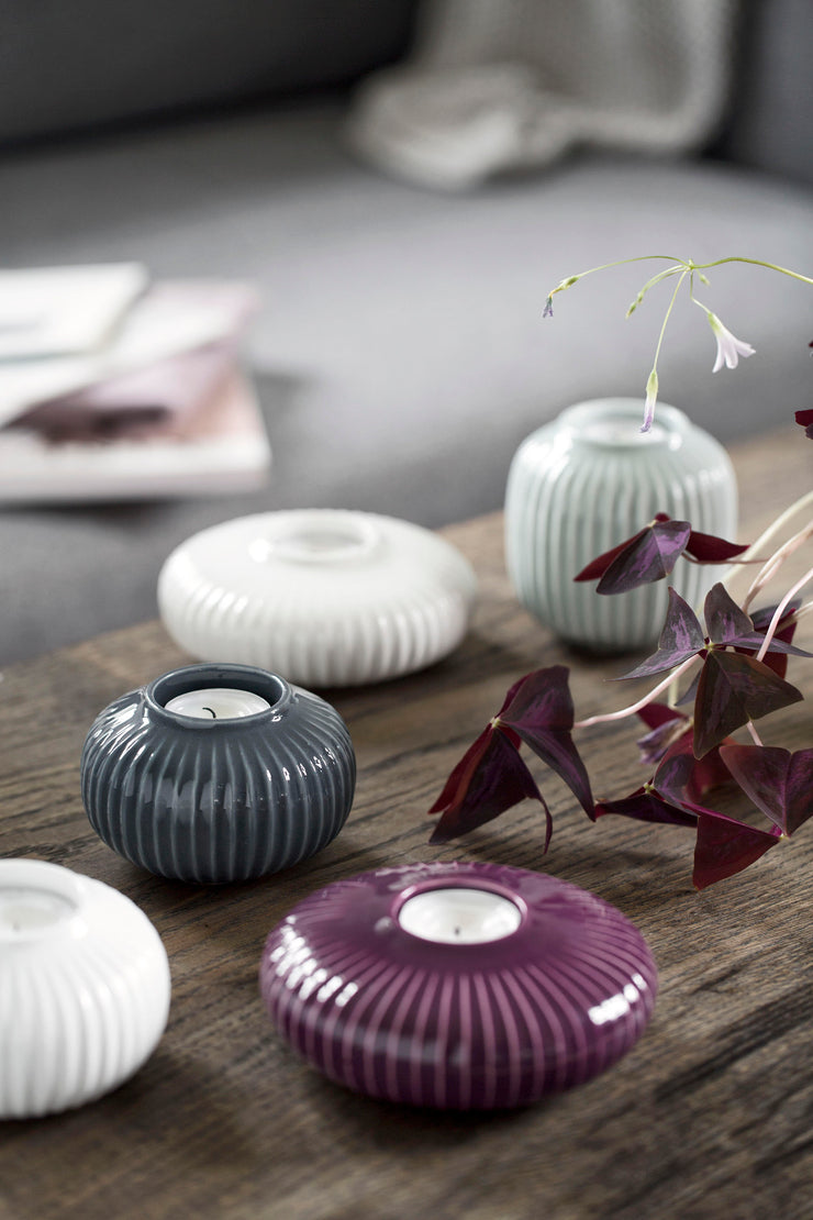 Kähler-Hammershøi-Tealight-Holder-White-5.1”-3Pcs.