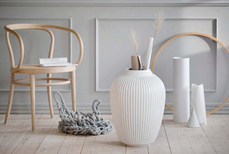 Kähler-Hammershøi-Floor-Vase-White-19.7”