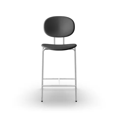 Sibast Piet Hein Bar Chair Chrome Edition, Leather Full Upholstered