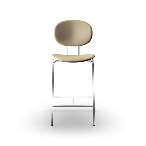 Sibast Piet Hein Bar Chair Chrome Edition, Leather Full Upholstered