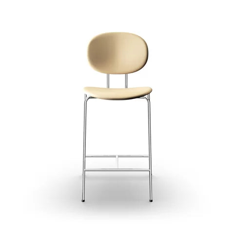 Sibast Piet Hein Bar Chair Chrome Edition, Leather Full Upholstered