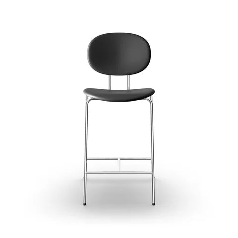 Sibast Piet Hein Bar Chair Chrome Edition, Leather Full Upholstered