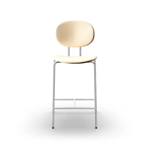 Sibast Piet Hein Bar Chair Chrome Edition, Leather Full Upholstered