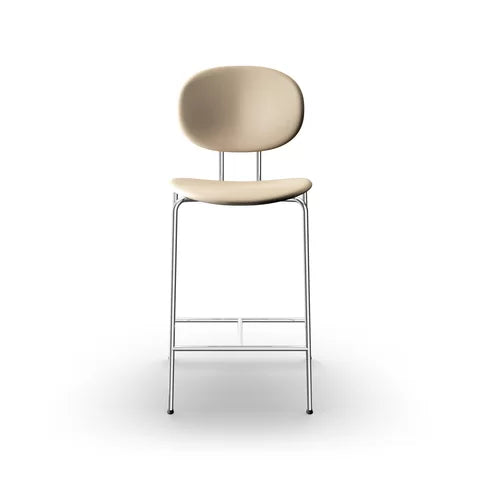 Sibast Piet Hein Bar Chair Chrome Edition, Leather Full Upholstered