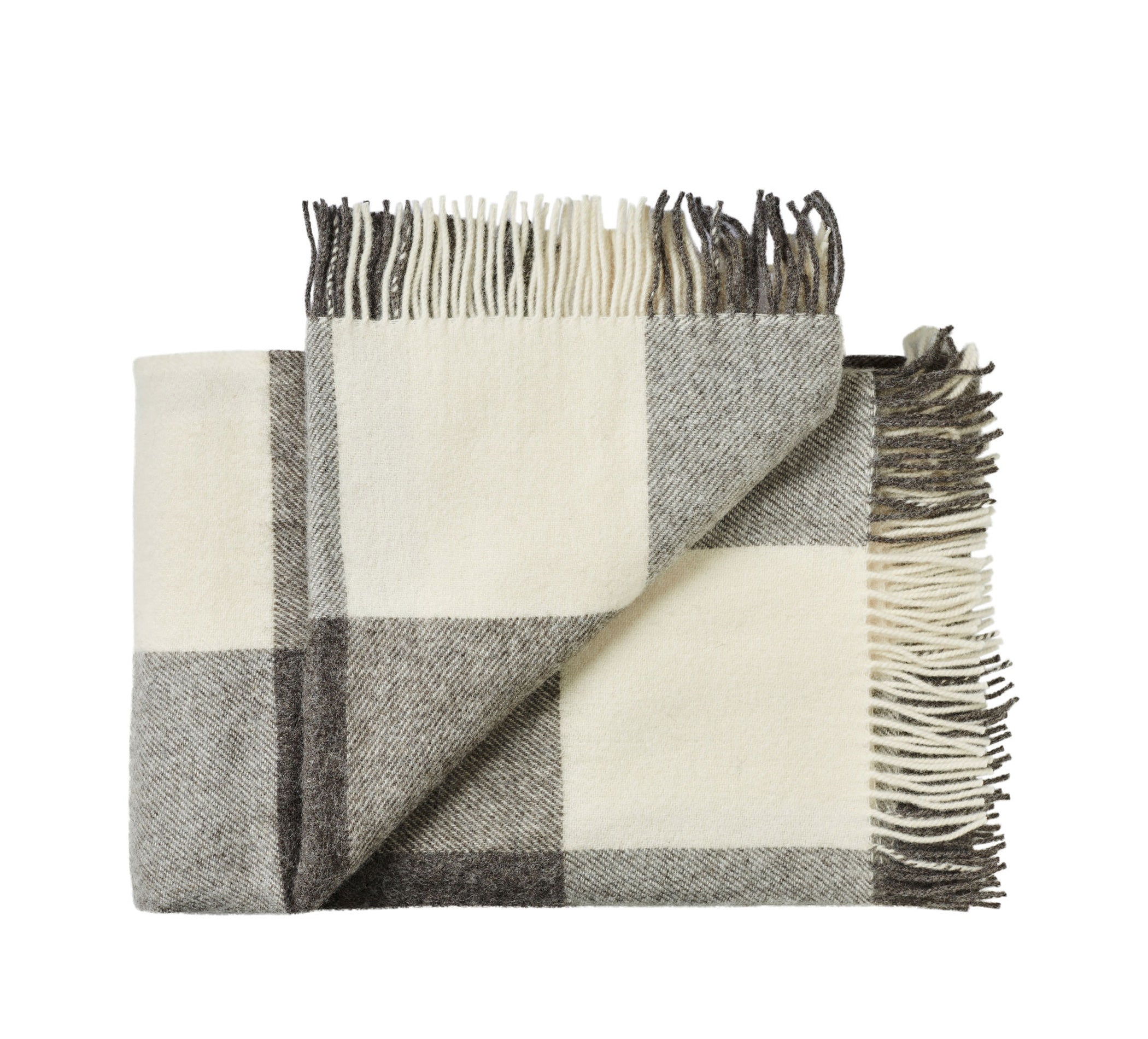 Silkeborg Uldspinderi Ærø 140x240 cm Throw Grey White 0101