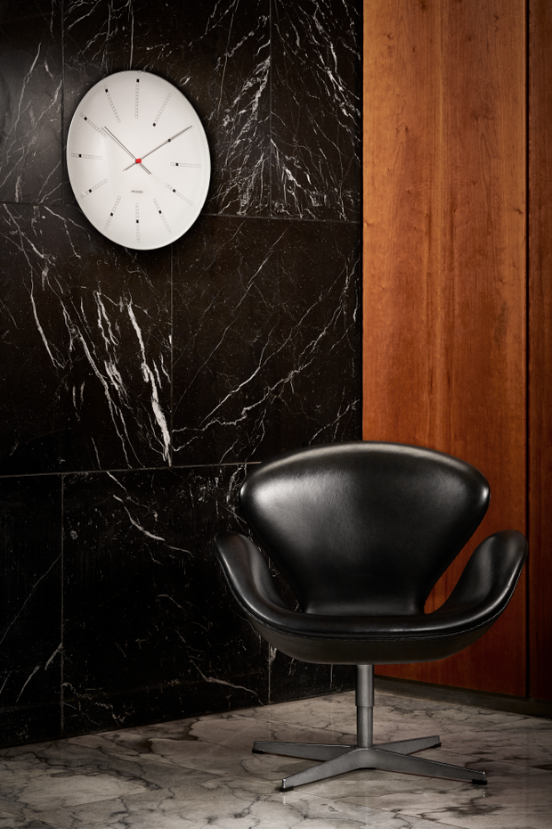 Arne Jacobsen Bankers Wall Clock, 19"