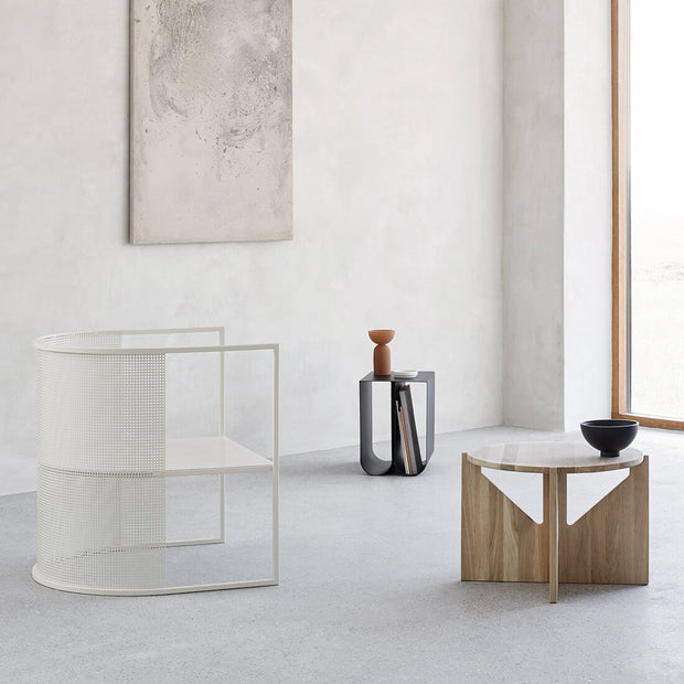 Steel white danish design lounge chair Kristina Dam Studio