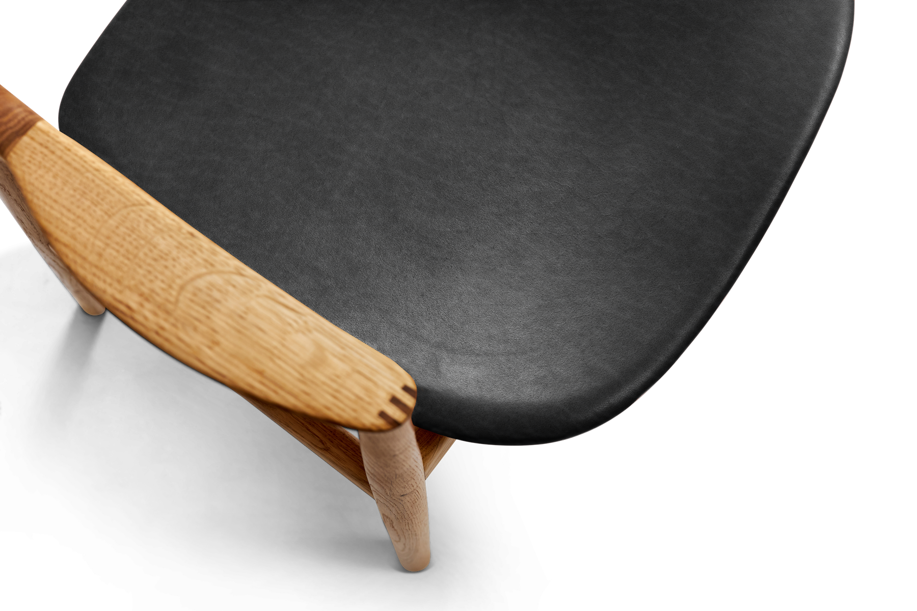 Bent Hansen Asger Chair, Oiled Oak, Black Zenso 2 Leather Seat