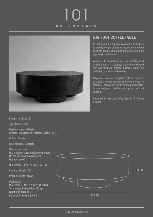 Big Foot Coffee Table, Big - Coffee - 101 CPH