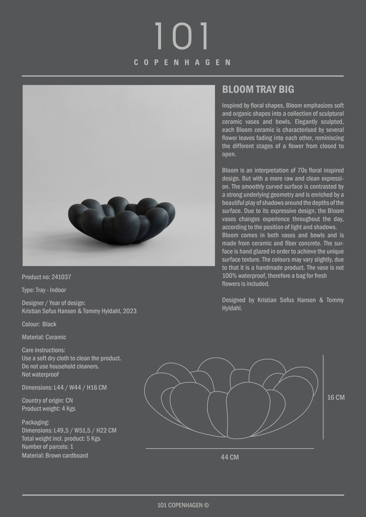 Bloom Tray, Big - Black - 101 Copenhagen